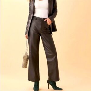 NWOT Reformation Veda 5 Pocket Leather Pants